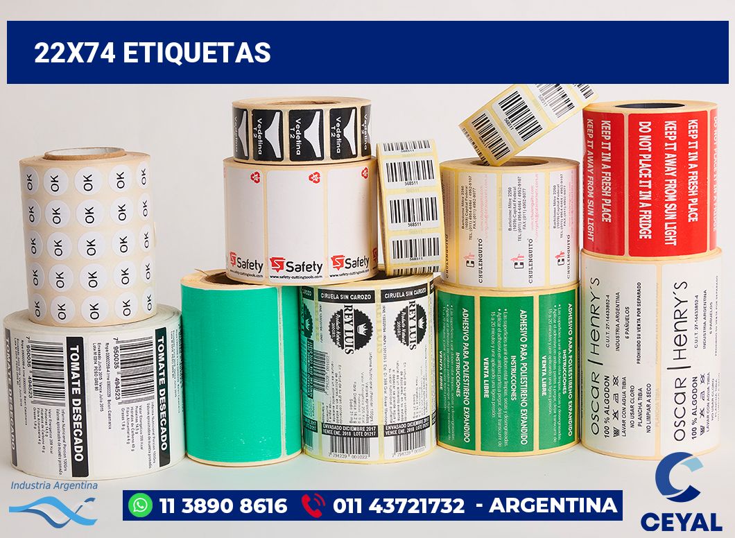 22x74 Etiquetas