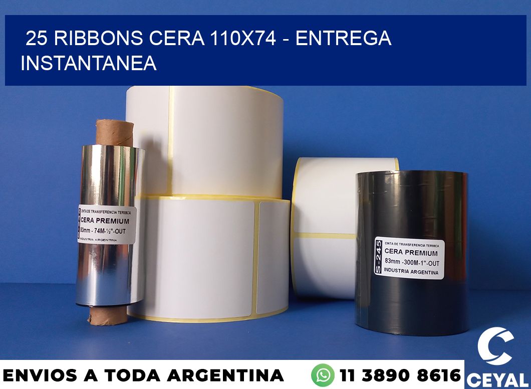 25 Ribbons cera 110×74 – entrega instantanea
