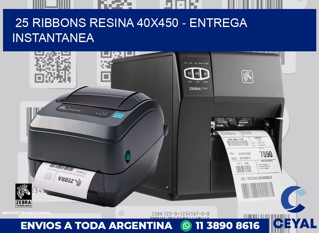 25 Ribbons resina 40x450 - entrega instantanea