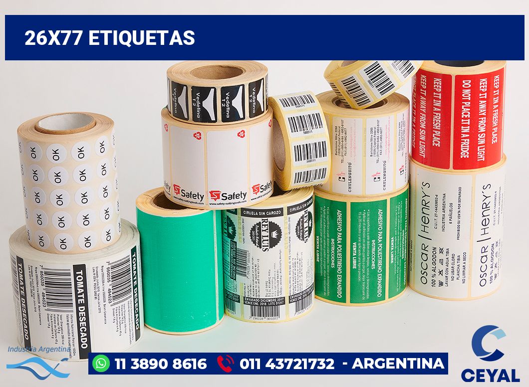 26x77 Etiquetas