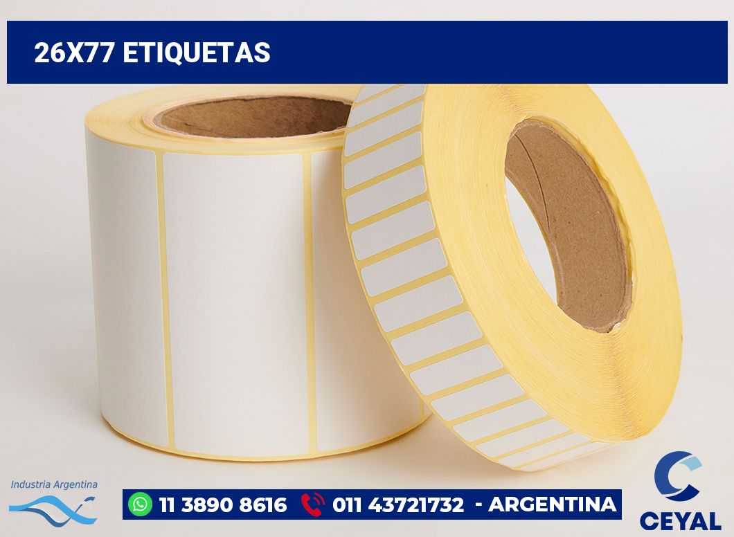 26x77 Etiquetas