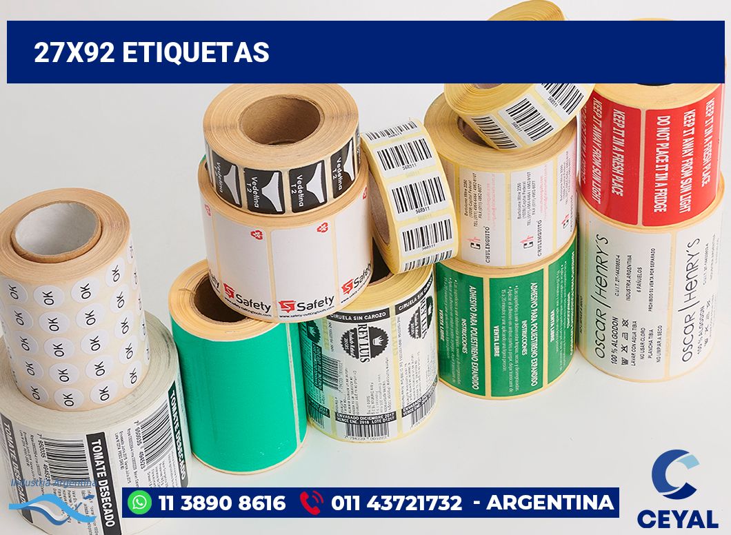 27x92 Etiquetas