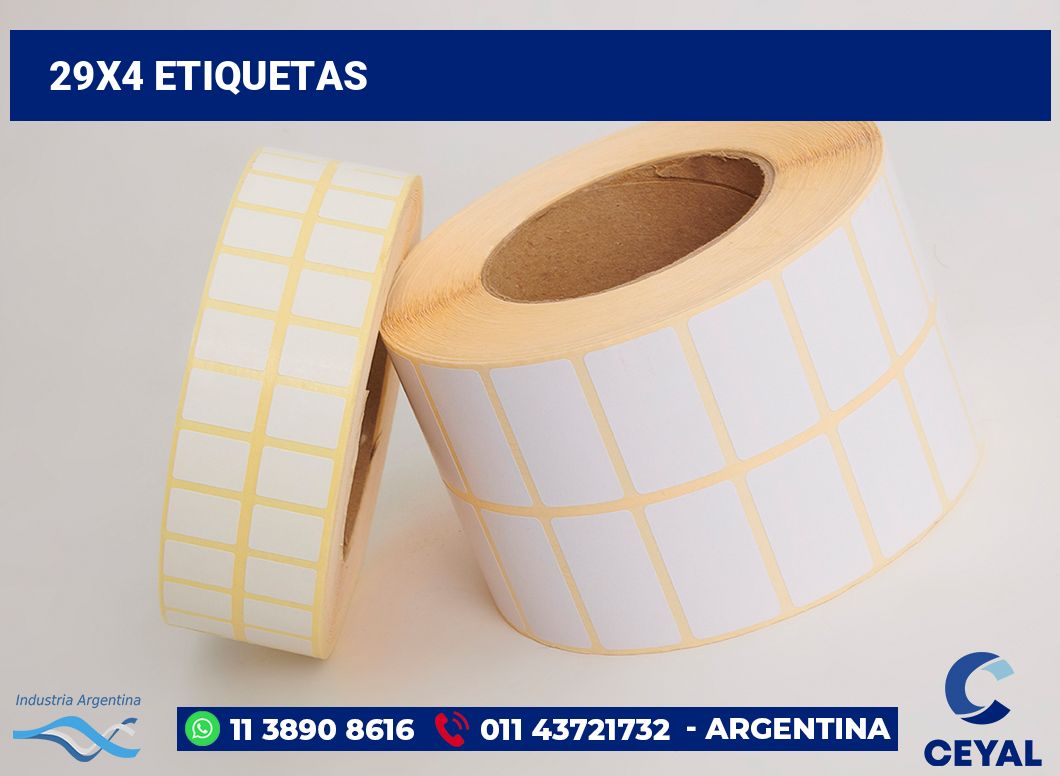 29x4 Etiquetas
