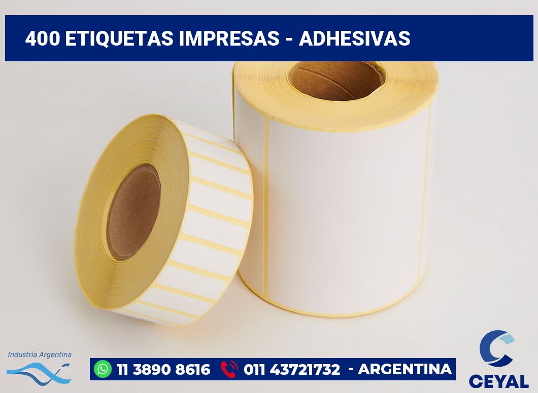 400 Etiquetas impresas - adhesivas