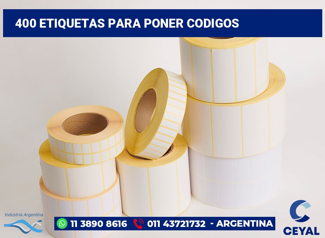 400 Etiquetas para poner codigos