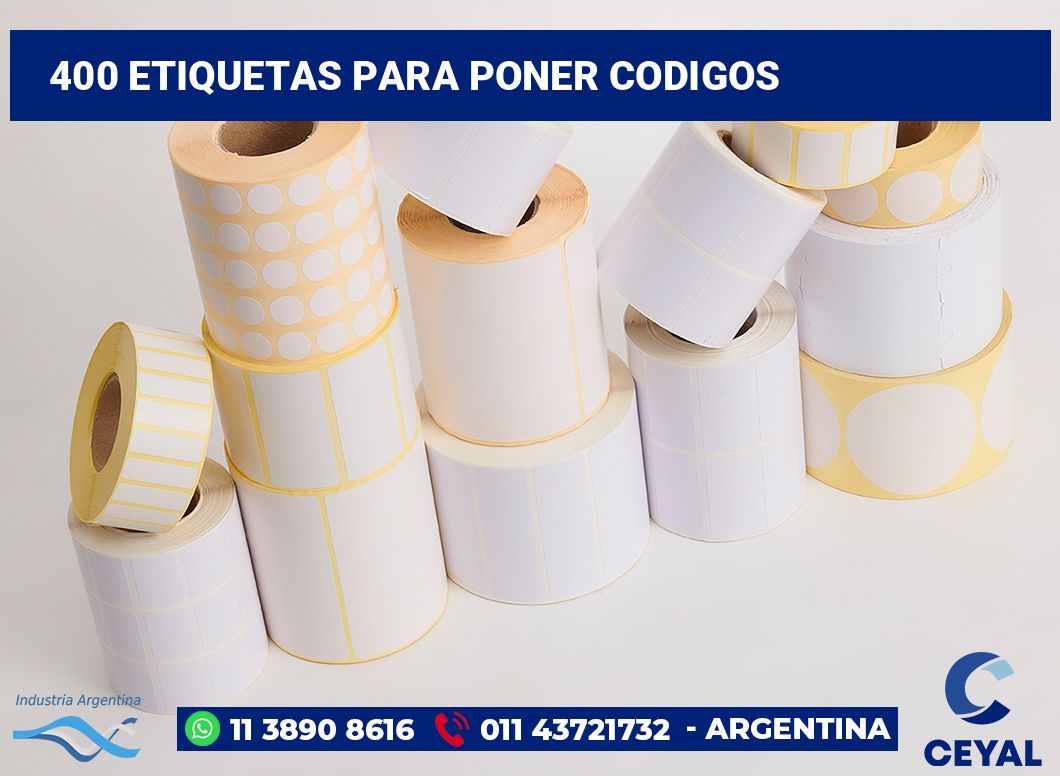 400 Etiquetas para poner codigos
