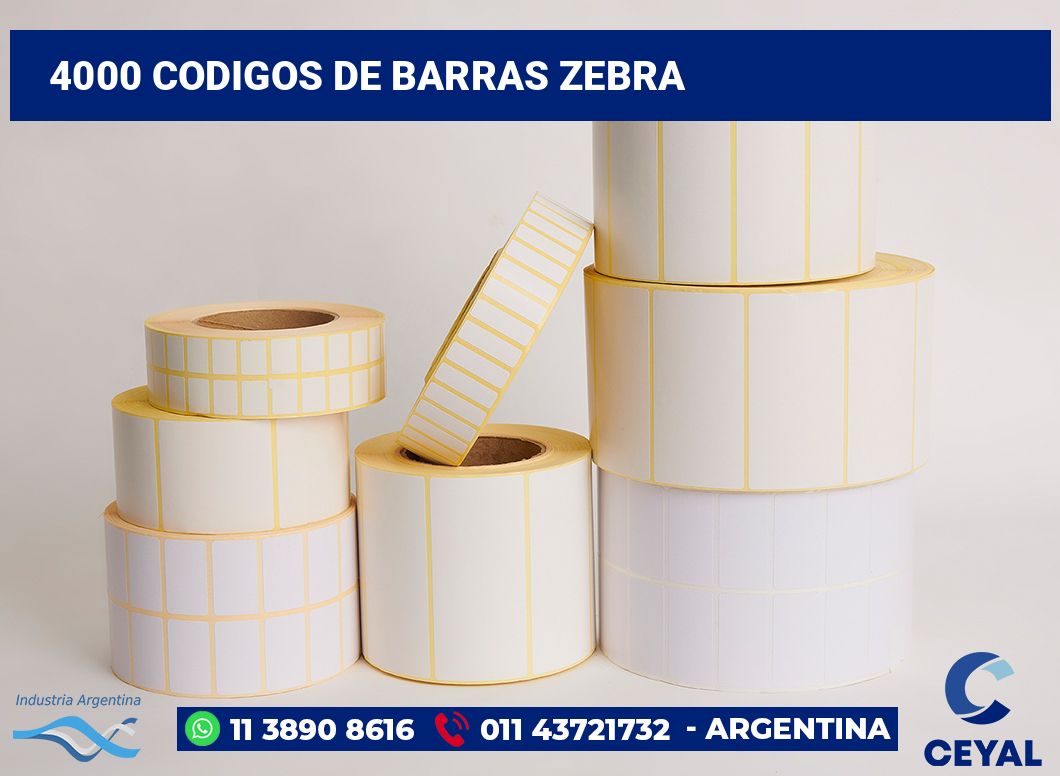 4000 Codigos de barras zebra