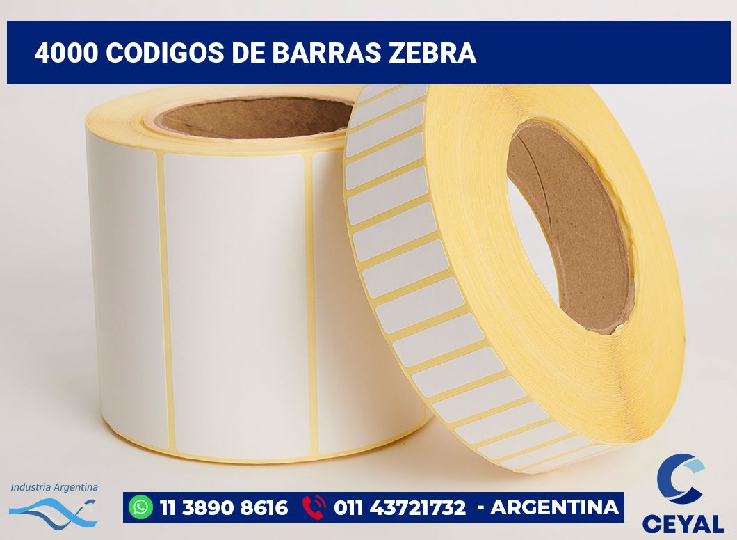 4000 Codigos de barras zebra
