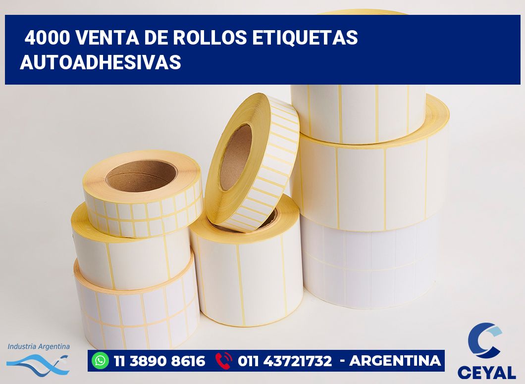 4000 Venta de rollos etiquetas autoadhesivas