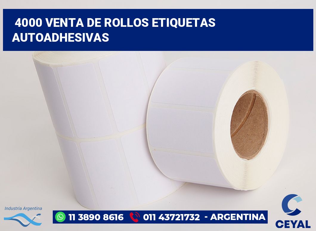 4000 Venta de rollos etiquetas autoadhesivas