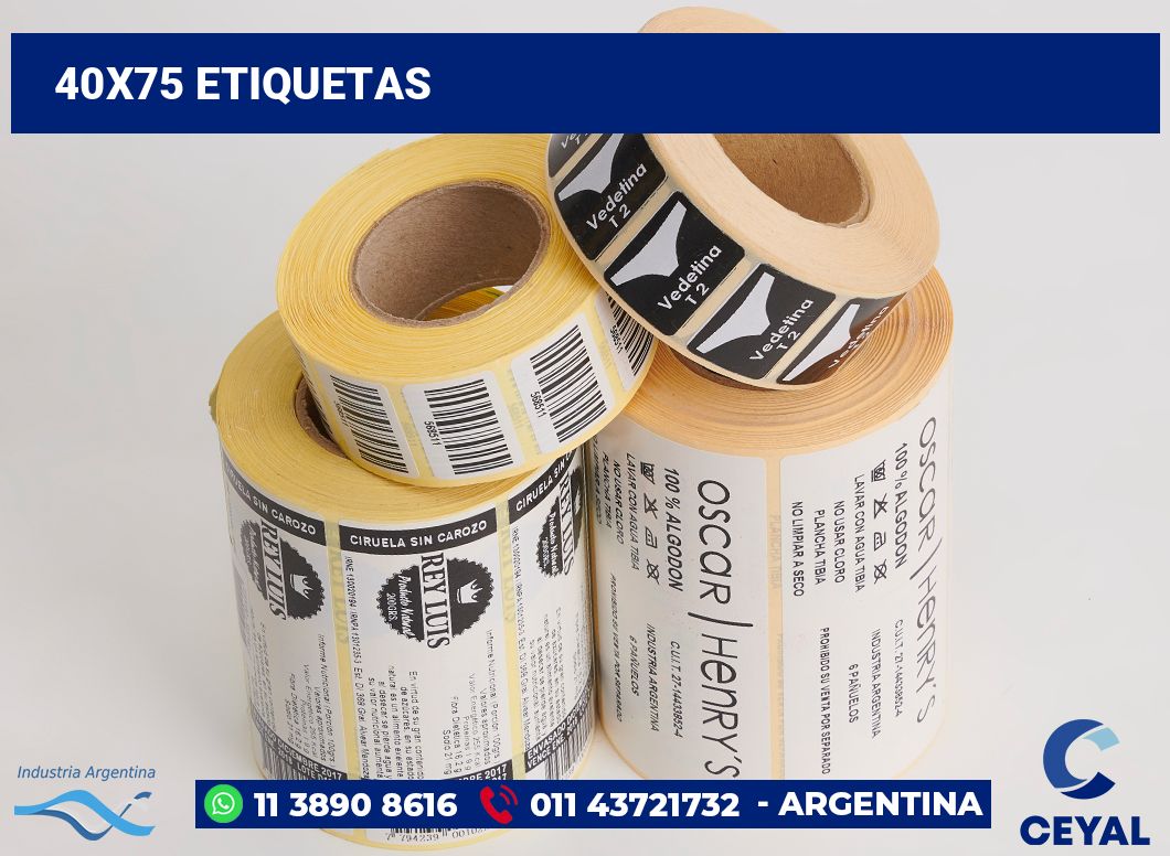 40x75 Etiquetas
