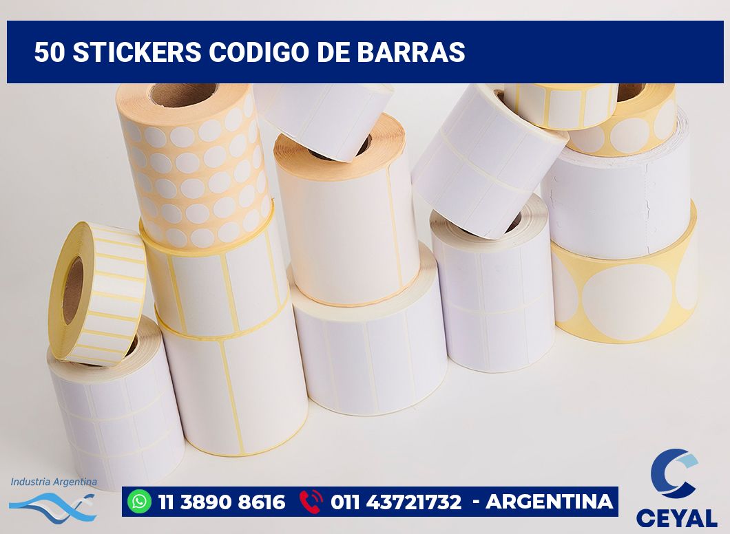 50 Stickers codigo de barras