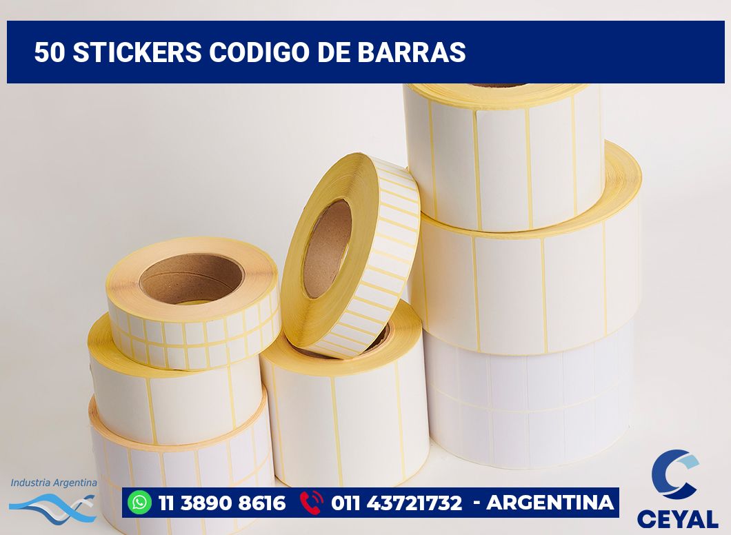 50 Stickers codigo de barras