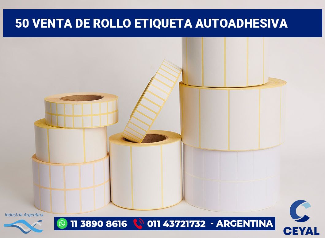 50 Venta de rollo etiqueta autoadhesiva