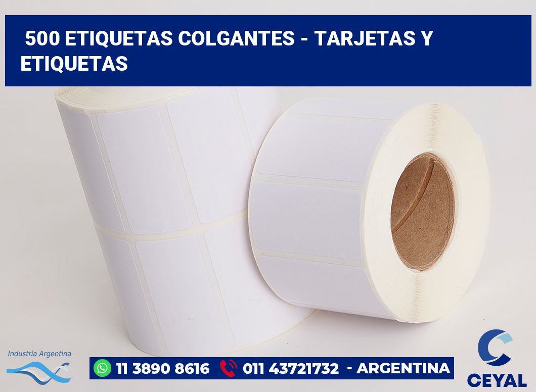 500 Etiquetas colgantes - tarjetas y etiquetas