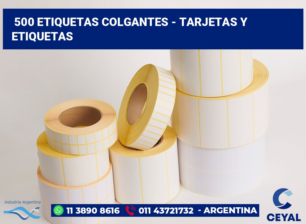 500 Etiquetas colgantes - tarjetas y etiquetas