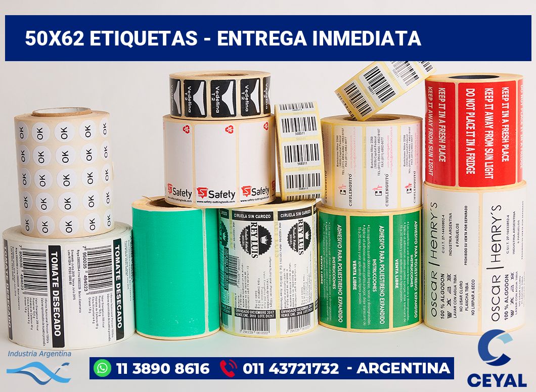 50x62 Etiquetas