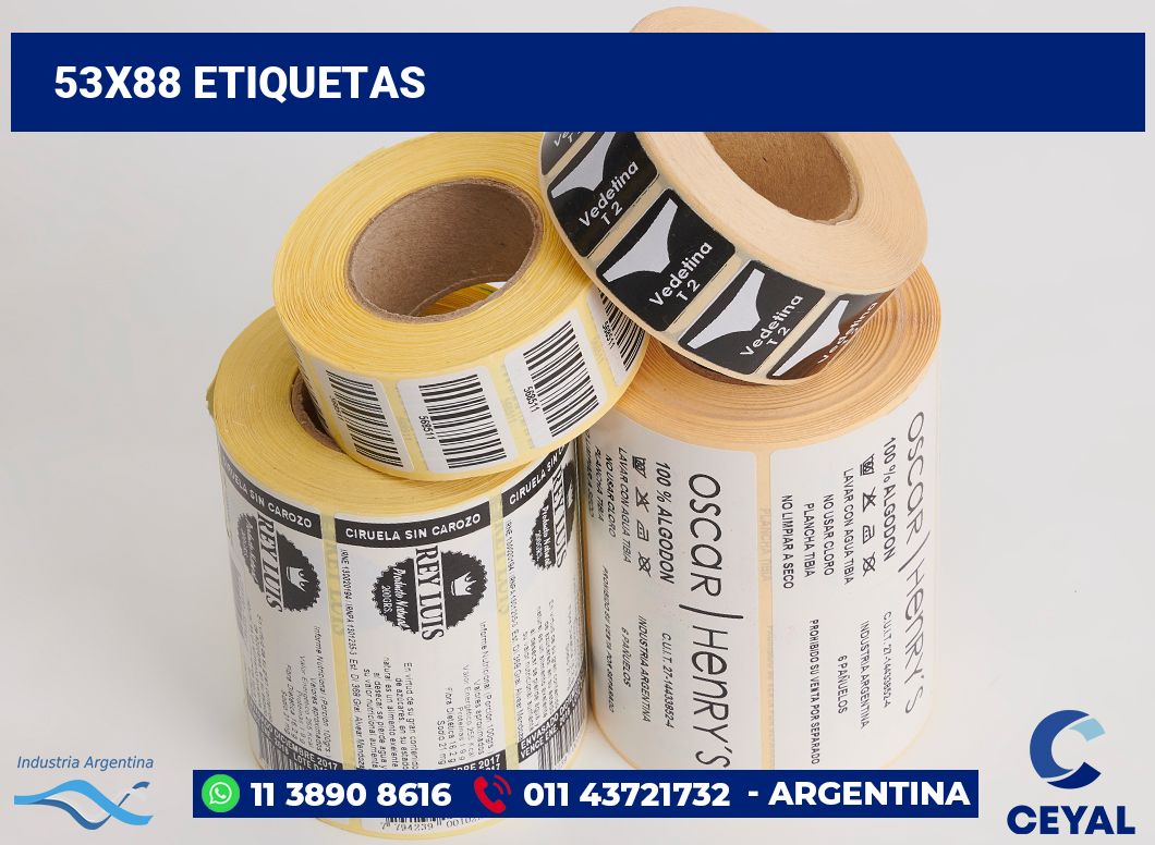 53x88 Etiquetas