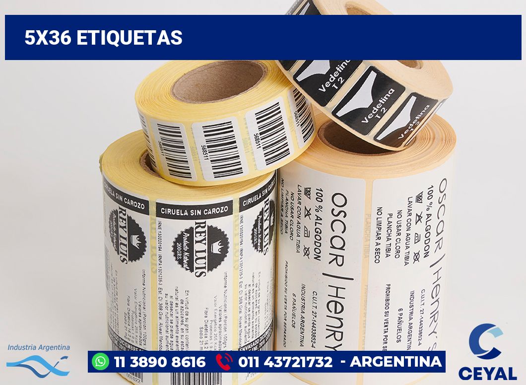 5x36 Etiquetas