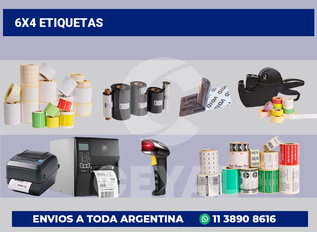 6×4 Etiquetas