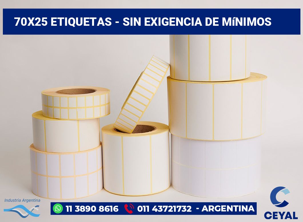 70×25 Etiquetas