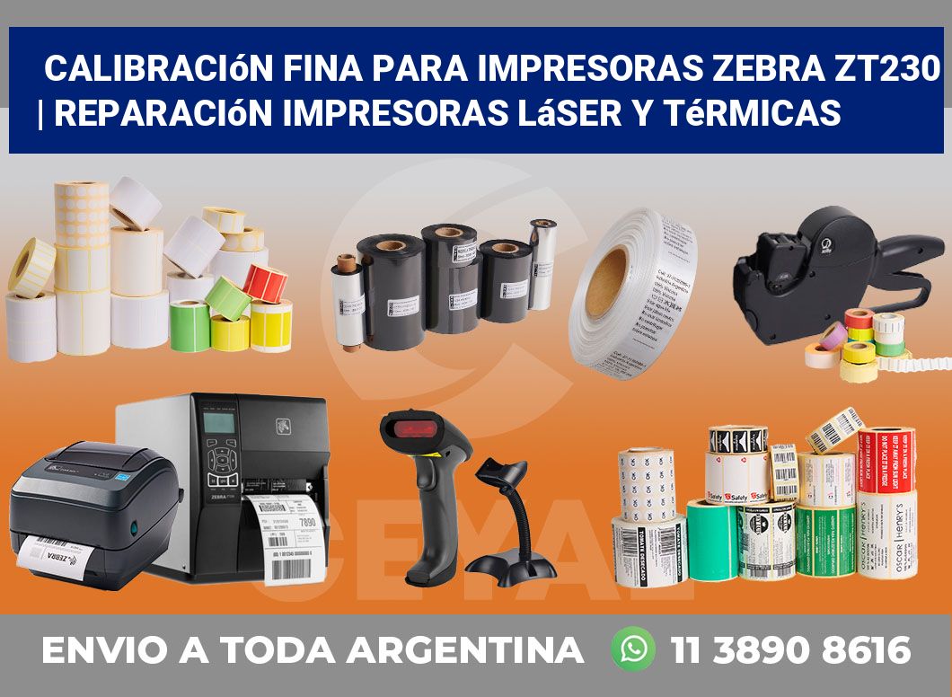 Calibración fina para impresoras Zebra ZT230 | Reparación impresoras láser y térmicas