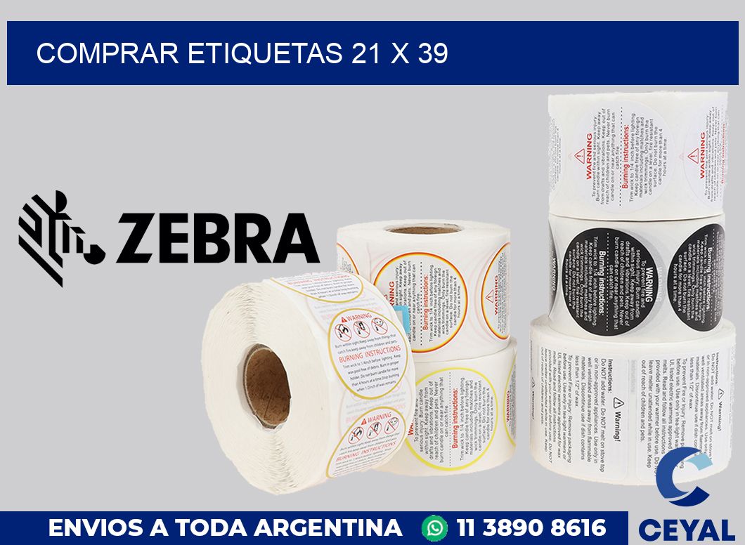 Comprar etiquetas 21 x 39