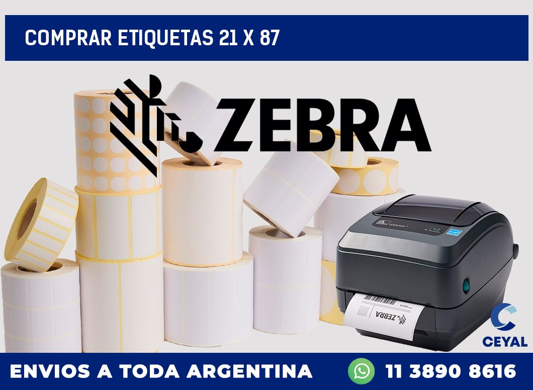 Comprar etiquetas 21 x 87