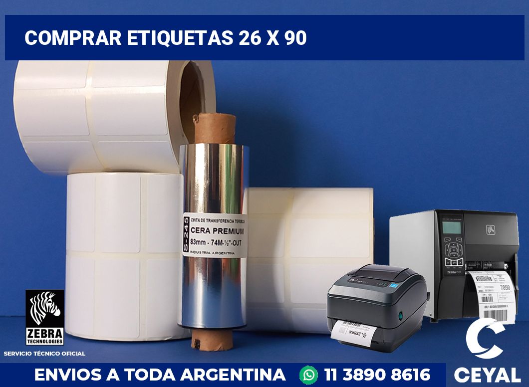 Comprar etiquetas 26 x 90