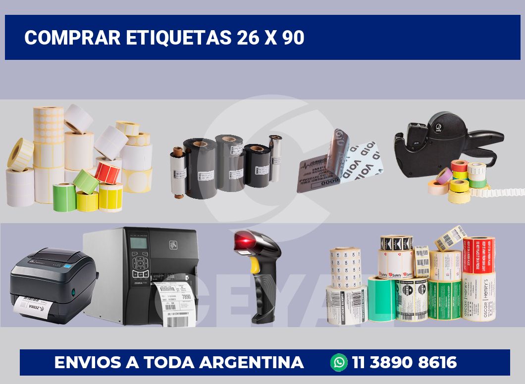 Comprar etiquetas 26 x 90