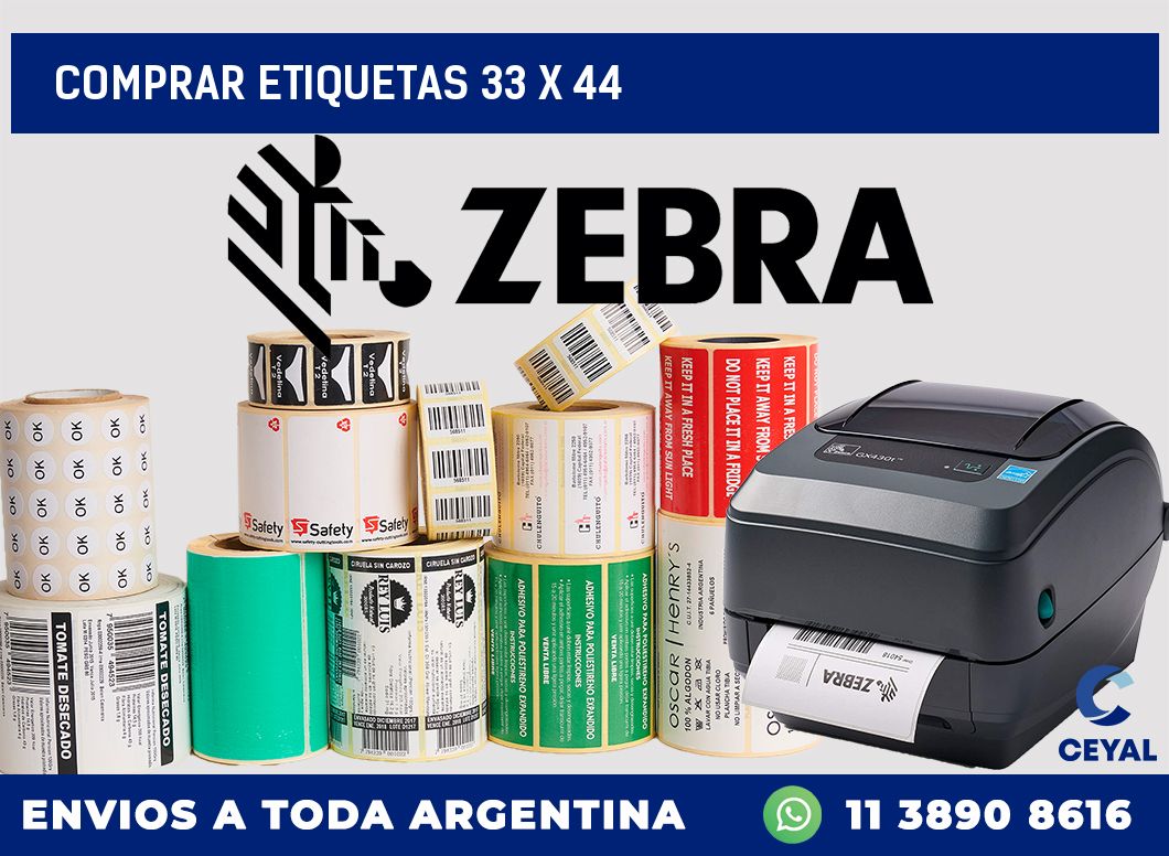 Comprar etiquetas 33 x 44
