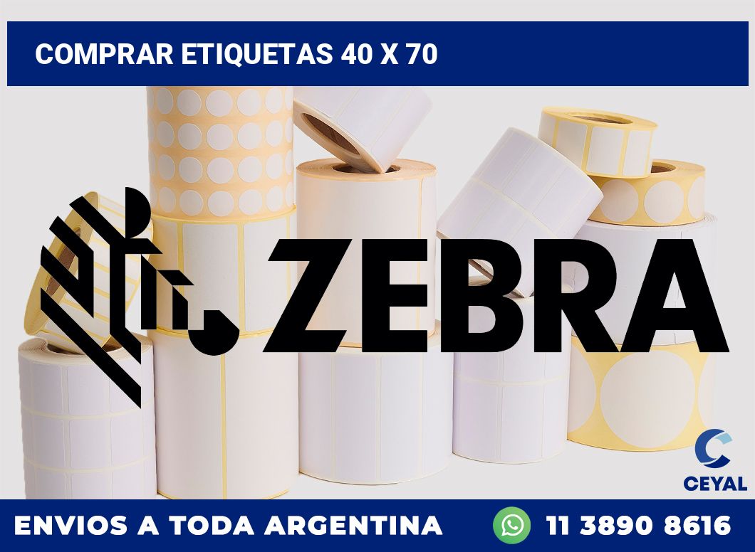 Comprar etiquetas 40 x 70