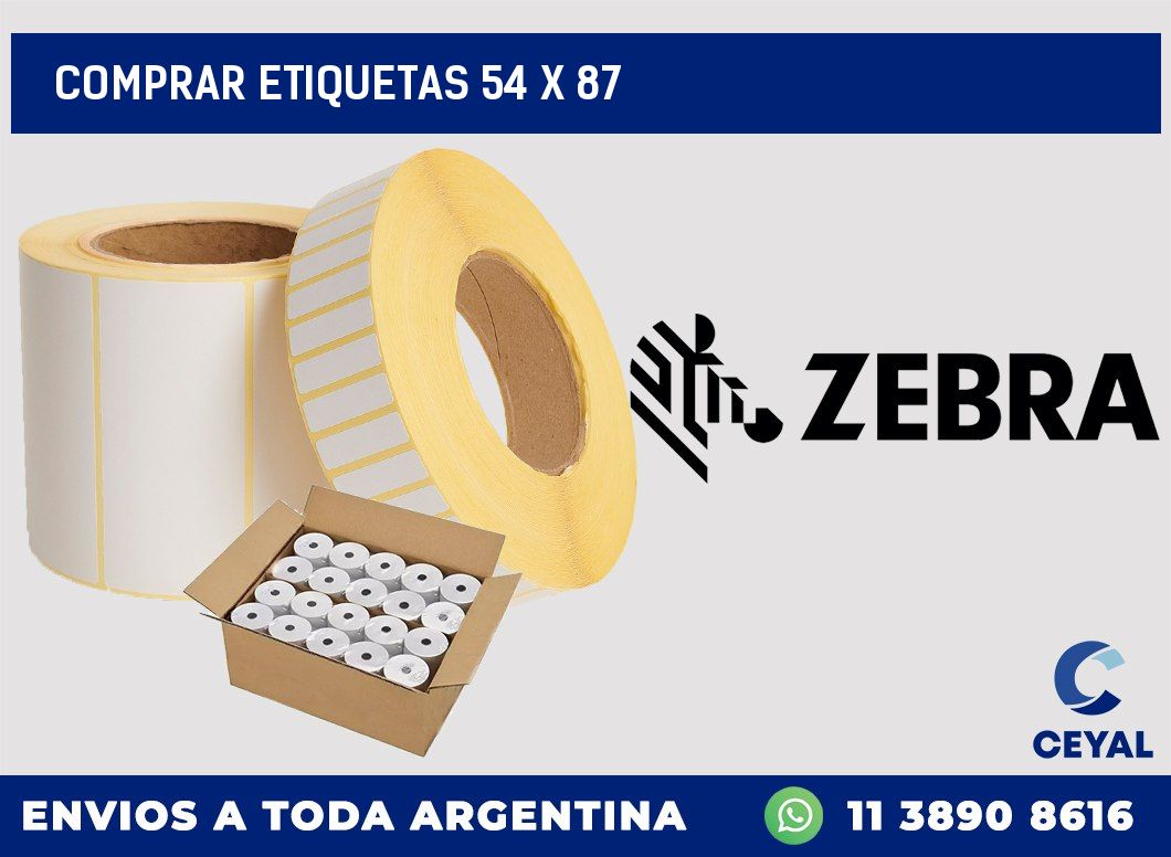 Comprar etiquetas 54 x 87