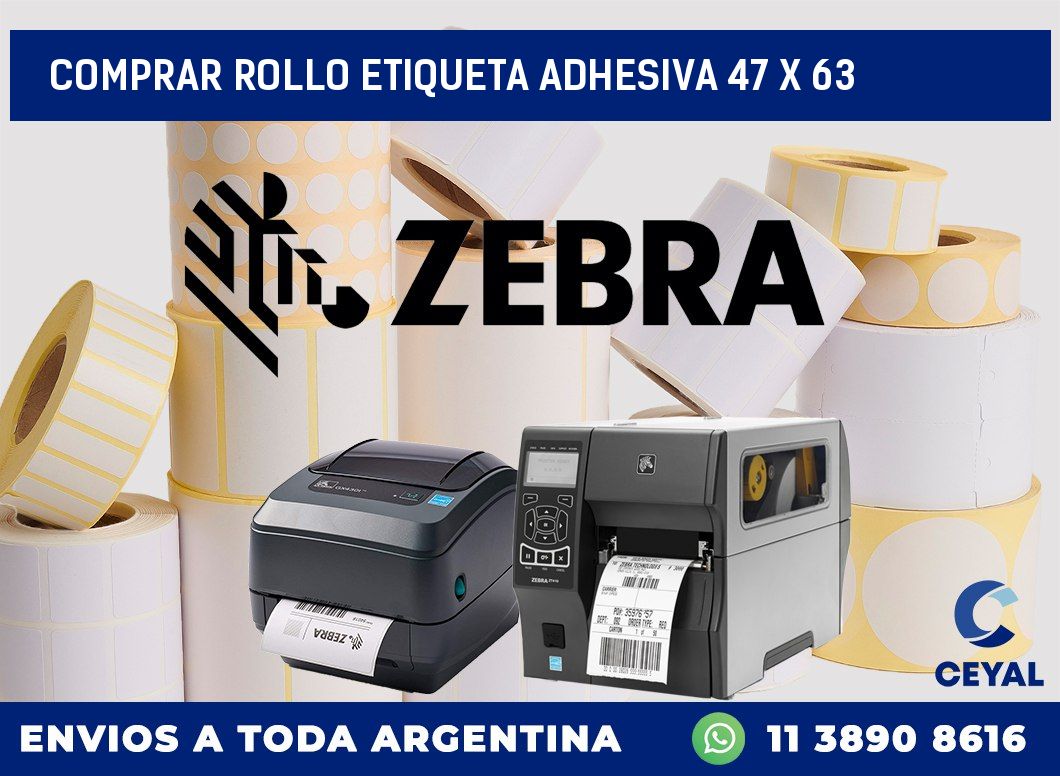 Comprar rollo etiqueta adhesiva 47 x 63