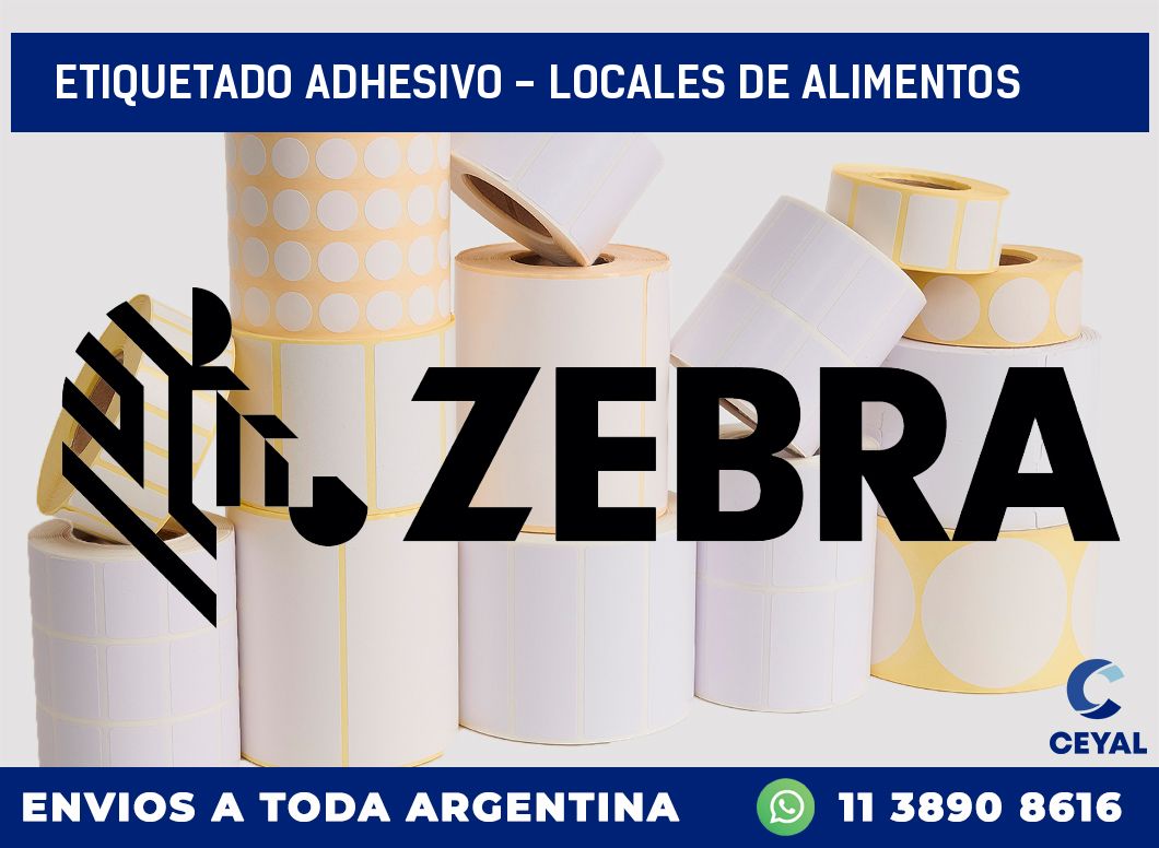 Etiquetado adhesivo – locales de alimentos