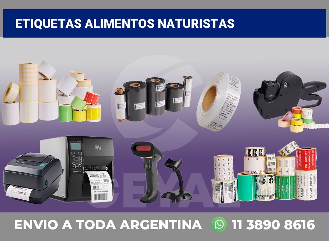 Etiquetas Alimentos naturistas