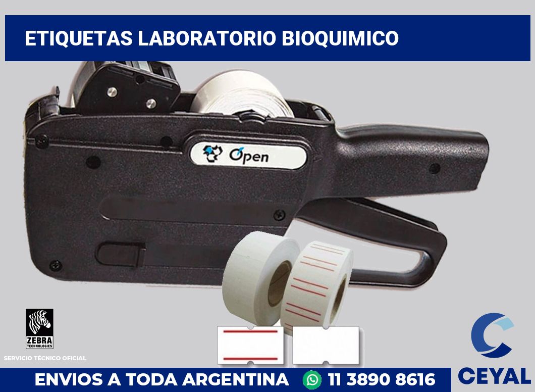 Etiquetas Laboratorio bioquimico