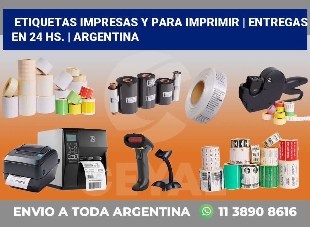 Etiquetas impresas y para imprimir | Entregas en 24 hs. | Argentina