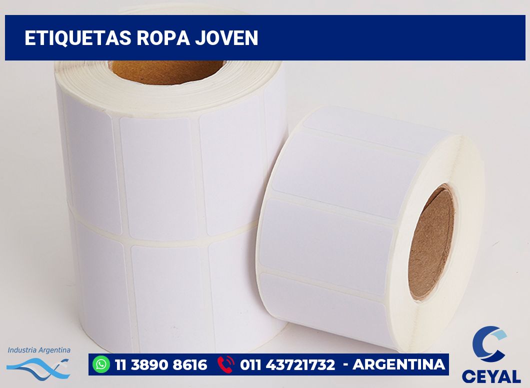 Etiquetas ropa joven