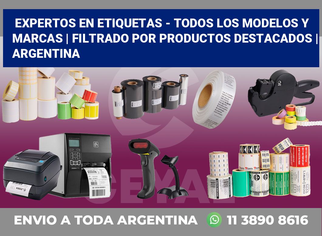 Expertos en etiquetas – Todos los modelos y marcas | Filtrado por productos destacados | Argentina