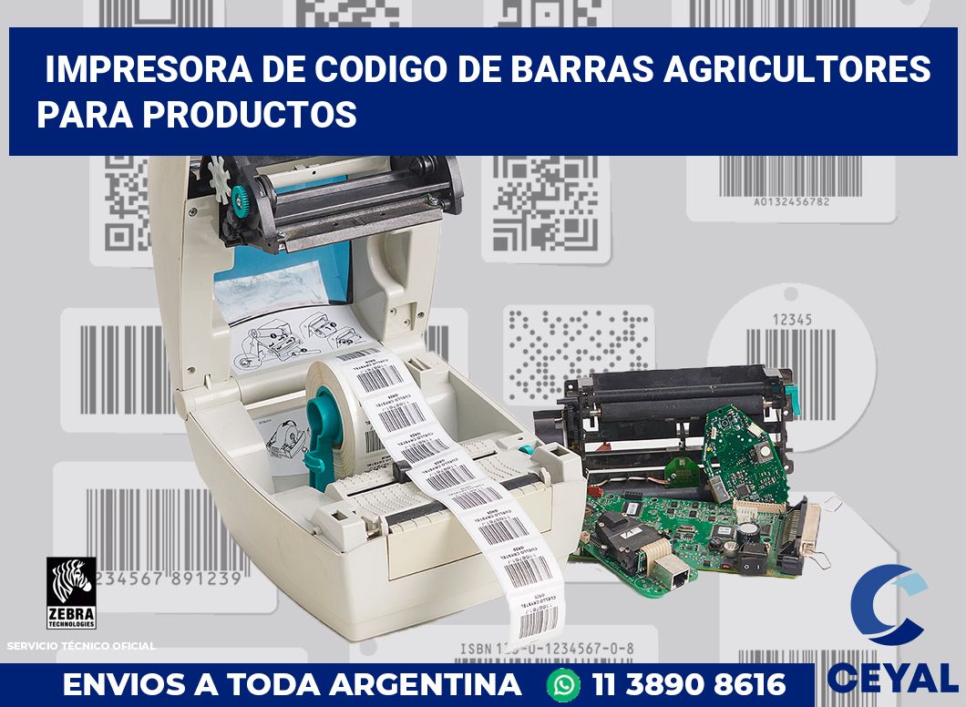 Impresora de codigo de barras Agricultores para productos