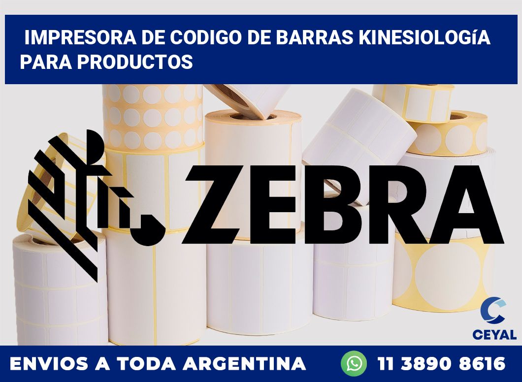 Impresora de codigo de barras Kinesiología para productos