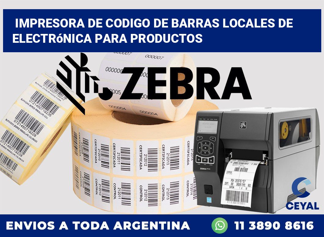 Impresora de codigo de barras Locales de electrónica para productos