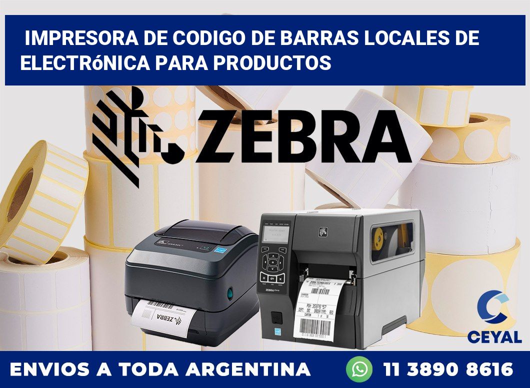 Impresora de codigo de barras Locales de electrónica para productos