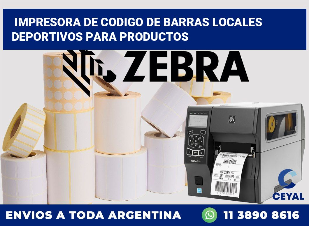 Impresora de codigo de barras Locales deportivos para productos