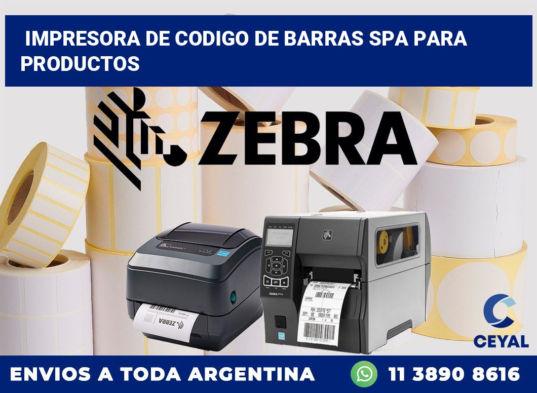 Impresora de codigo de barras SPA para productos