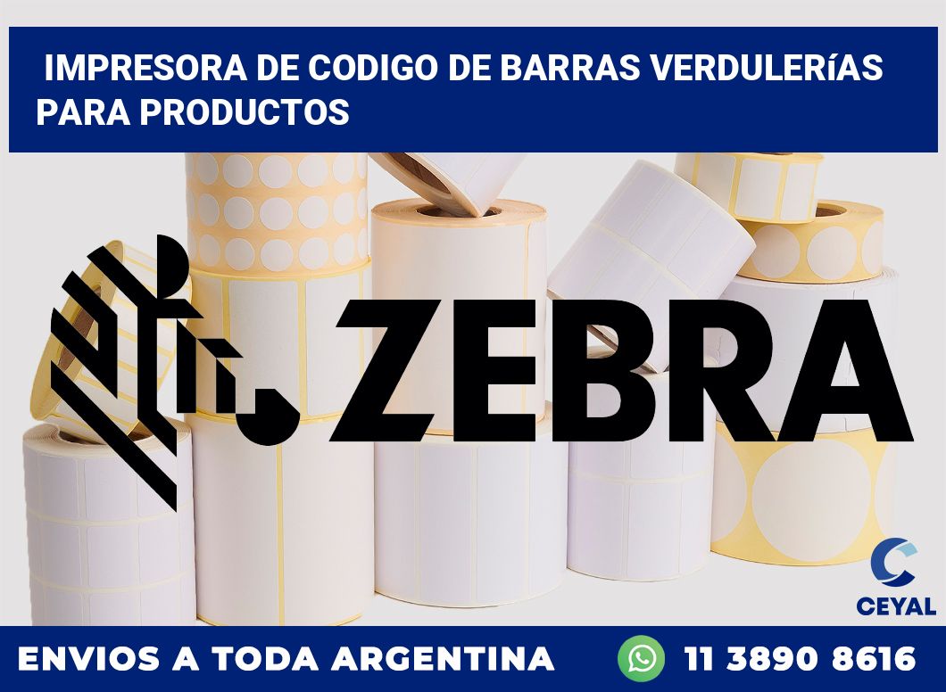 Impresora de codigo de barras Verdulerías para productos