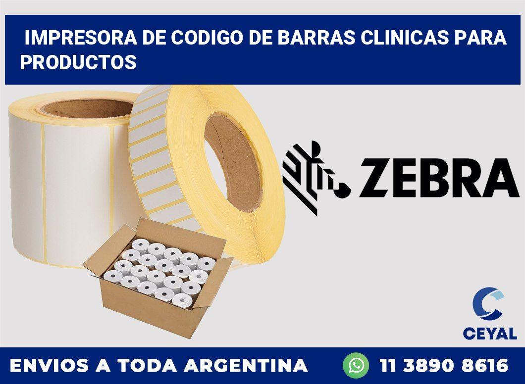 Impresora de codigo de barras clinicas para productos