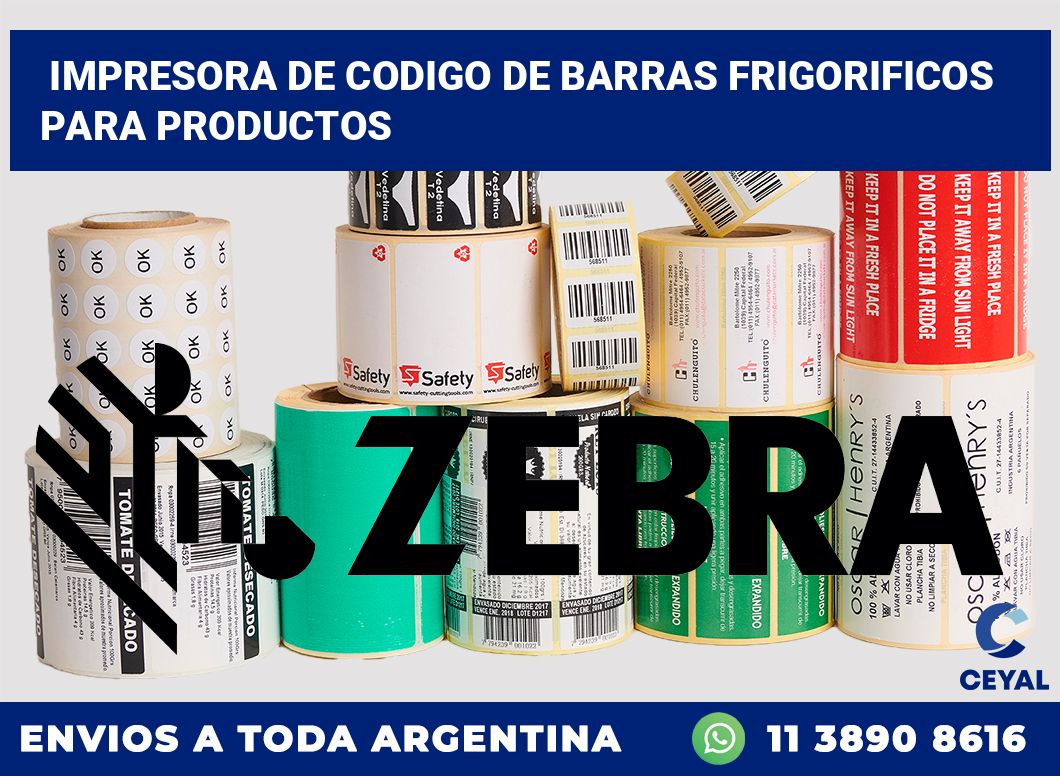 Impresora de codigo de barras frigorificos para productos