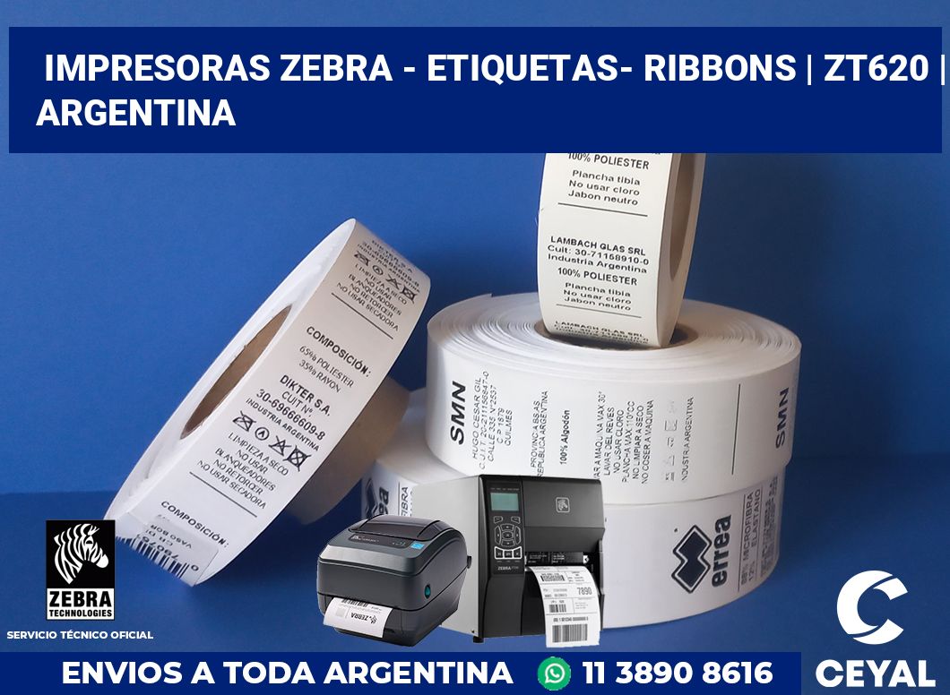 Impresoras Zebra - Etiquetas- Ribbons | ZT620 | Argentina